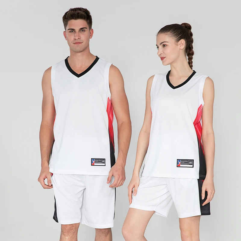 New Style Custom Embroidery Logo Basketball Wear Clothes  Men Basketball Jersey Set