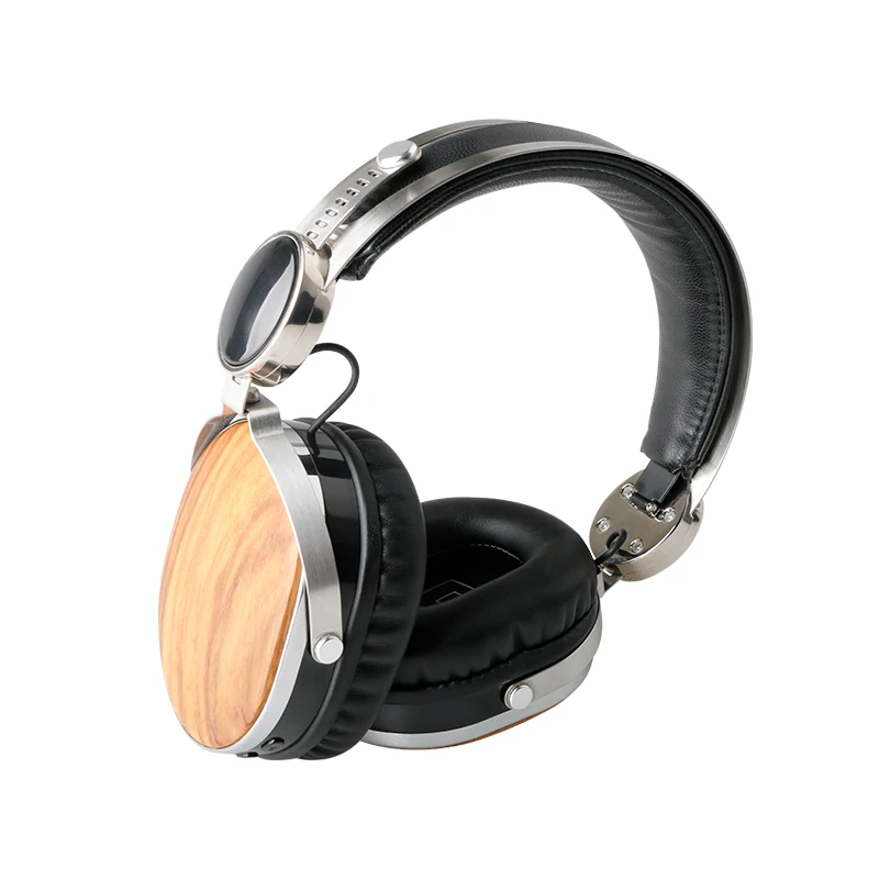 Wooden Wireless Headset India CRS BT Chipset Cordless Wood Headphones Deep Bass and Crystal 40mm Driver Great-Value for Money