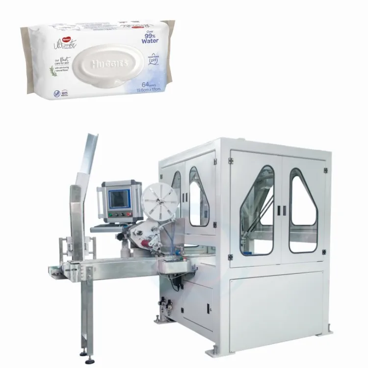 Lid Machine For Wet Towel Lid applicating Machine Delta Robot Wet Wipe Packing Machine