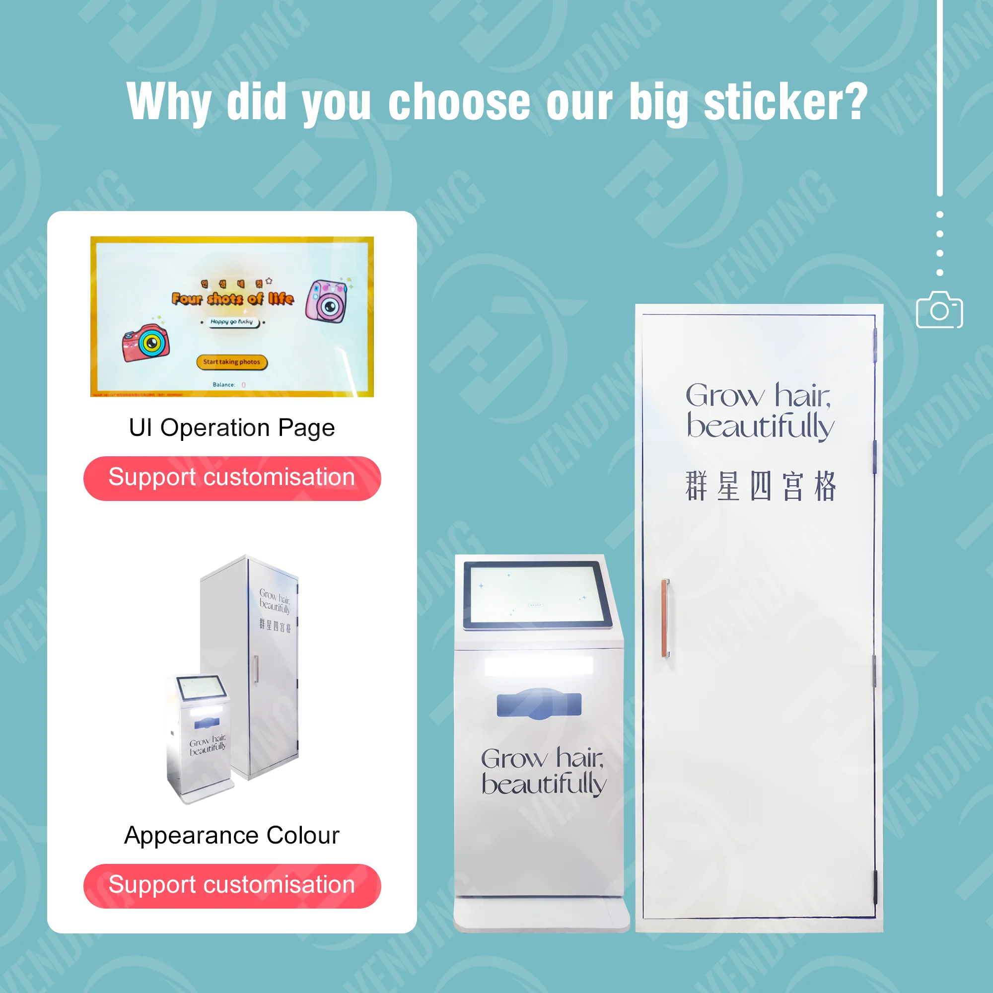 ZXVENDING Selfie Photography Photo Room with Printing Wholesales Price Sticker Photo Booths Vending Machine
