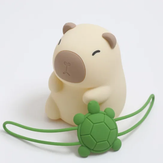 Ночной свет Capybara перезаряжаемый USB RGB затемняющий силиконовый ночник для детской спальни прикроватная лампа