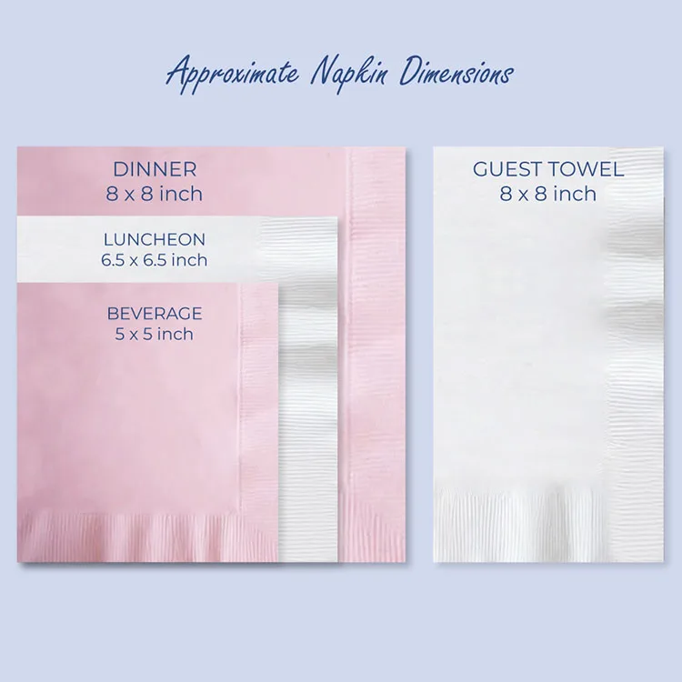Custom Napkin Logo Image Text Photo Personalized Restaurant Wedding Business Event Party Baby Bridal Shower