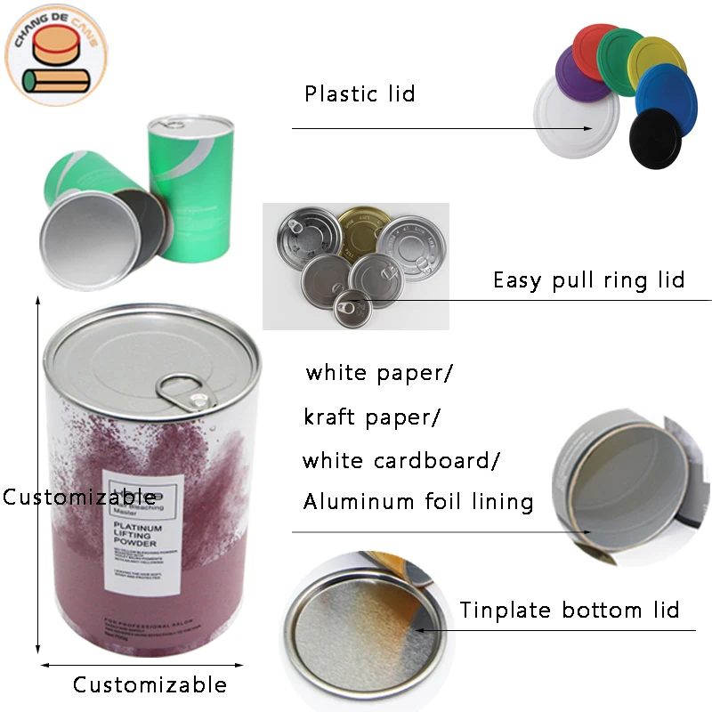High Quality Environmental Paper Tube for Craft Chocolate and Powder Medicine Cylinder Packaging Box Food Package
