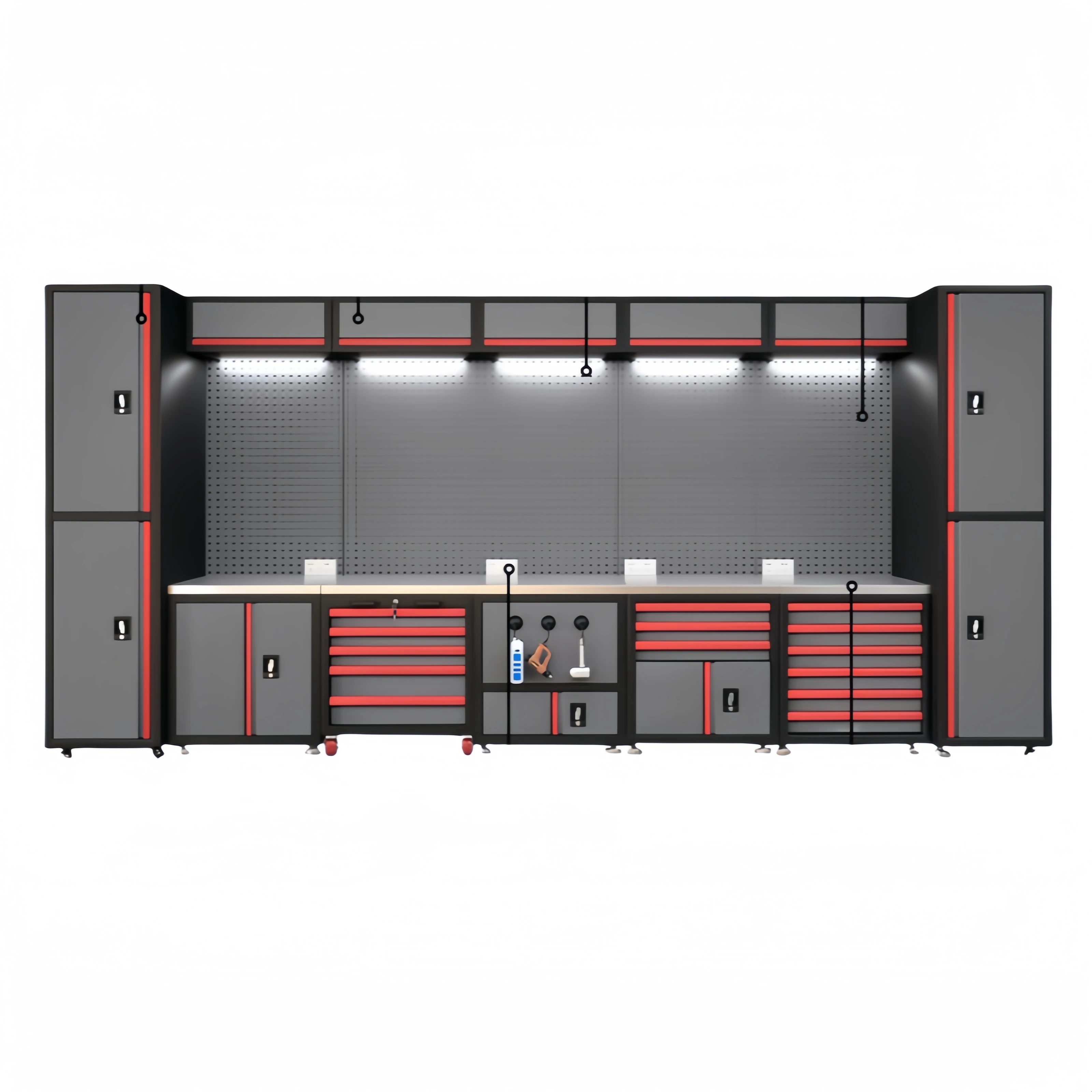 Customizable Heavy-Duty Metal/Steel Workshop Storage Cabinets Combination Tool Cart/Organizer OEM/ODM Supported Garages