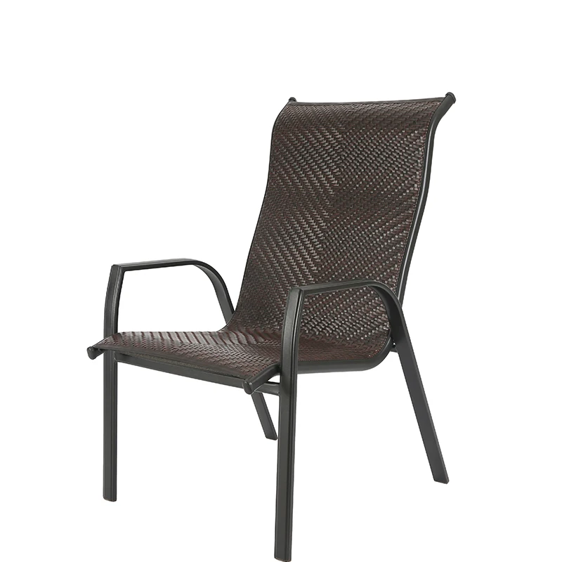 
Outdoors stacking metal dining wicker stool beach plastic artificial rattan chair 