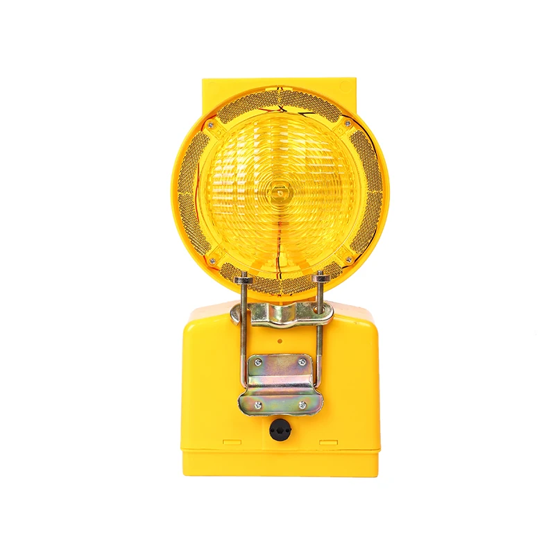 Road Safety  Solar Yellow Panel LED Barricade Traffic Flashing Warning Lamp Light