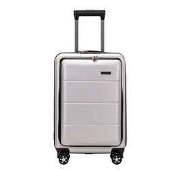 2019 New Product Low MOQ ABS PC Silent Wheel Valise Custom Boarding Suitcase Luggage Set