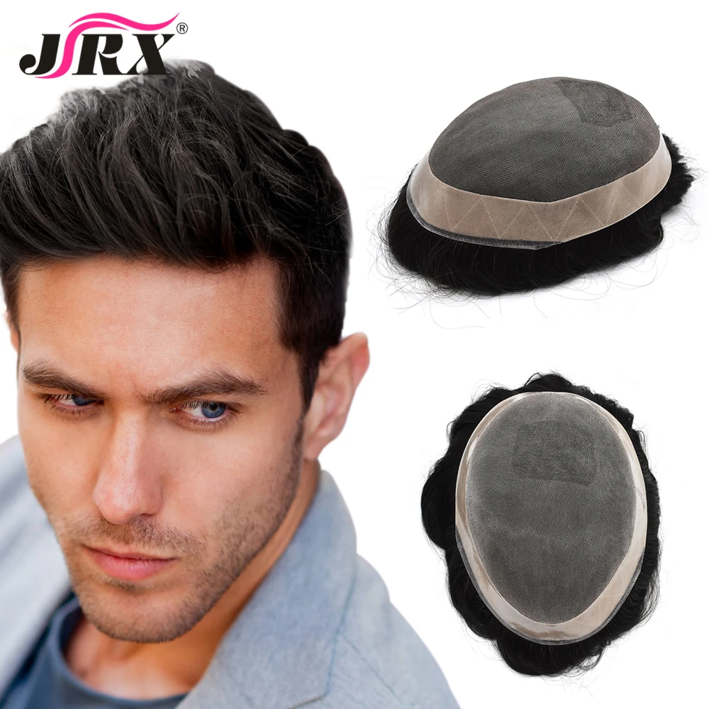 Высококачественный Шелковый Европейский человеческий Реми волос, сменный моно-кружевной мужской парик с NPU