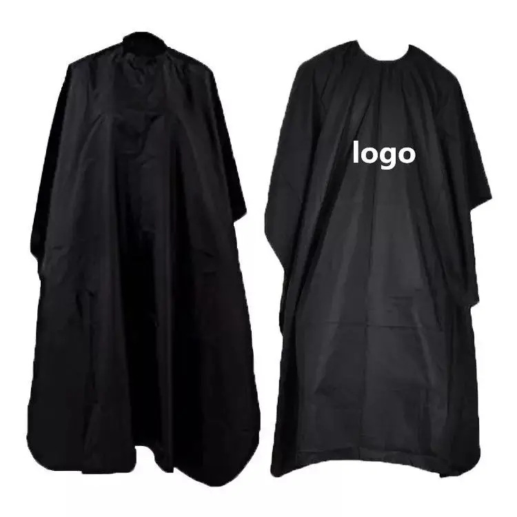 Unisex Salon Hair Cut Waterproof Gown Custom Waterproof Stylist Disposable  Neck Hairdressing Cape