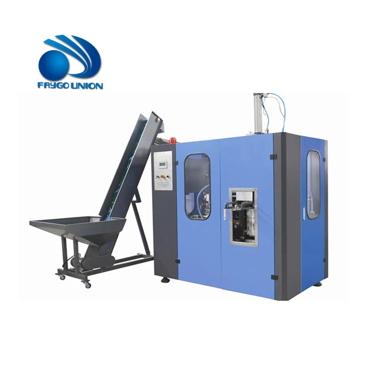 Two step high speed plastic cosmetic bottle blowing machine with air compressor
