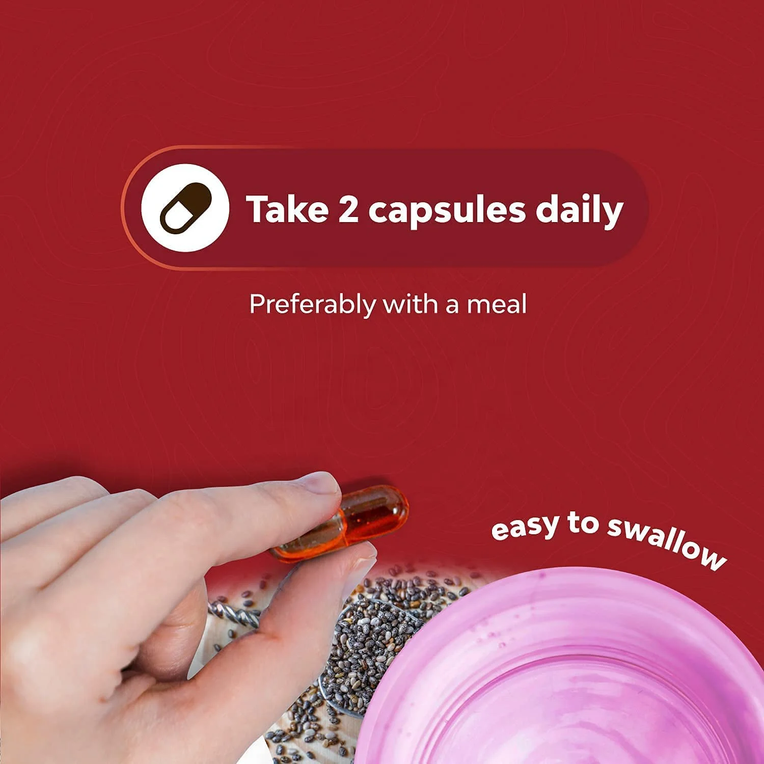 Hot selling Heart Improve Chia Seed Oil Softgels Soft Gels Capsules OEM 60 Capsules Chia Seed Oil Capsules