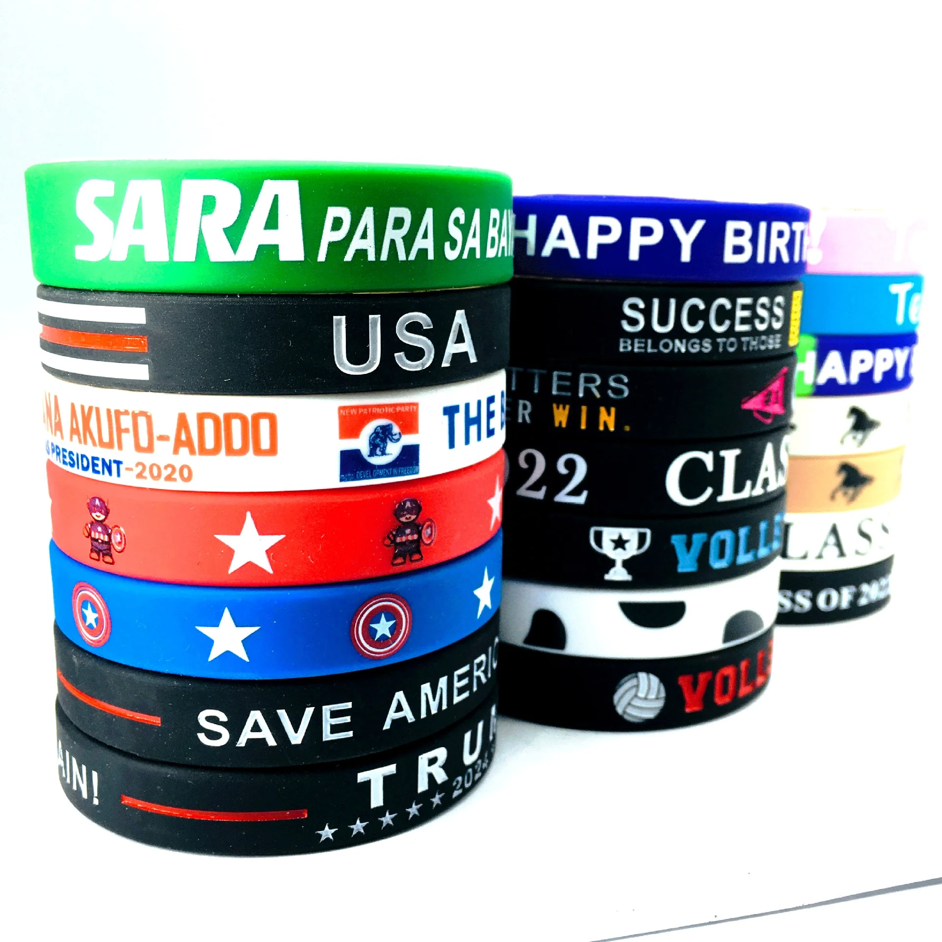 New Arrival Silicone Bracelet Printed Color Rubber Bracelet Wrist Strap Engraved Basketball Sports Bracelet