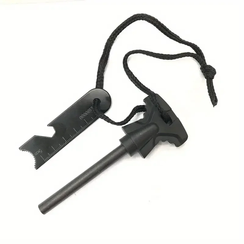OEM Hot Selling Multi-Tool Striker Flint Steel Fire Starter Survival Tool for Hiking and Emergency Situations With Ferro Rod