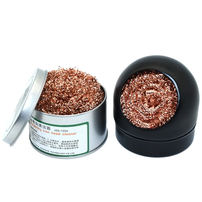 Anti-Static Copper Ball Cleaner for Soldering Iron Head Tin Removal Ball Soldering Iron Tip Cleaning Tool