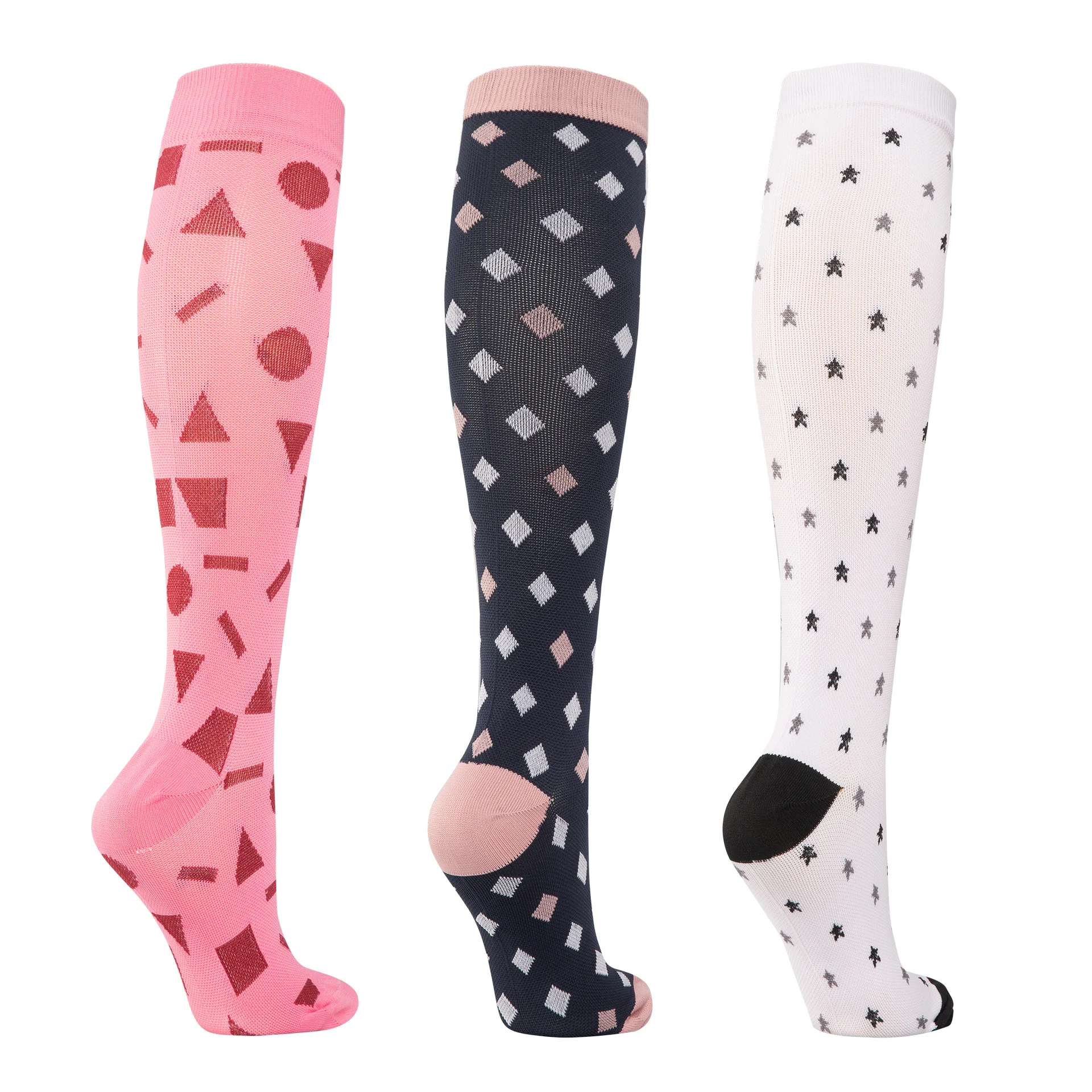 Новинка 2022, модные длинные носки с подогревом, компрессионные чулки унисекс из хлопка и полиэстера, Медицинские носки от варикозного расширения для спортсменов