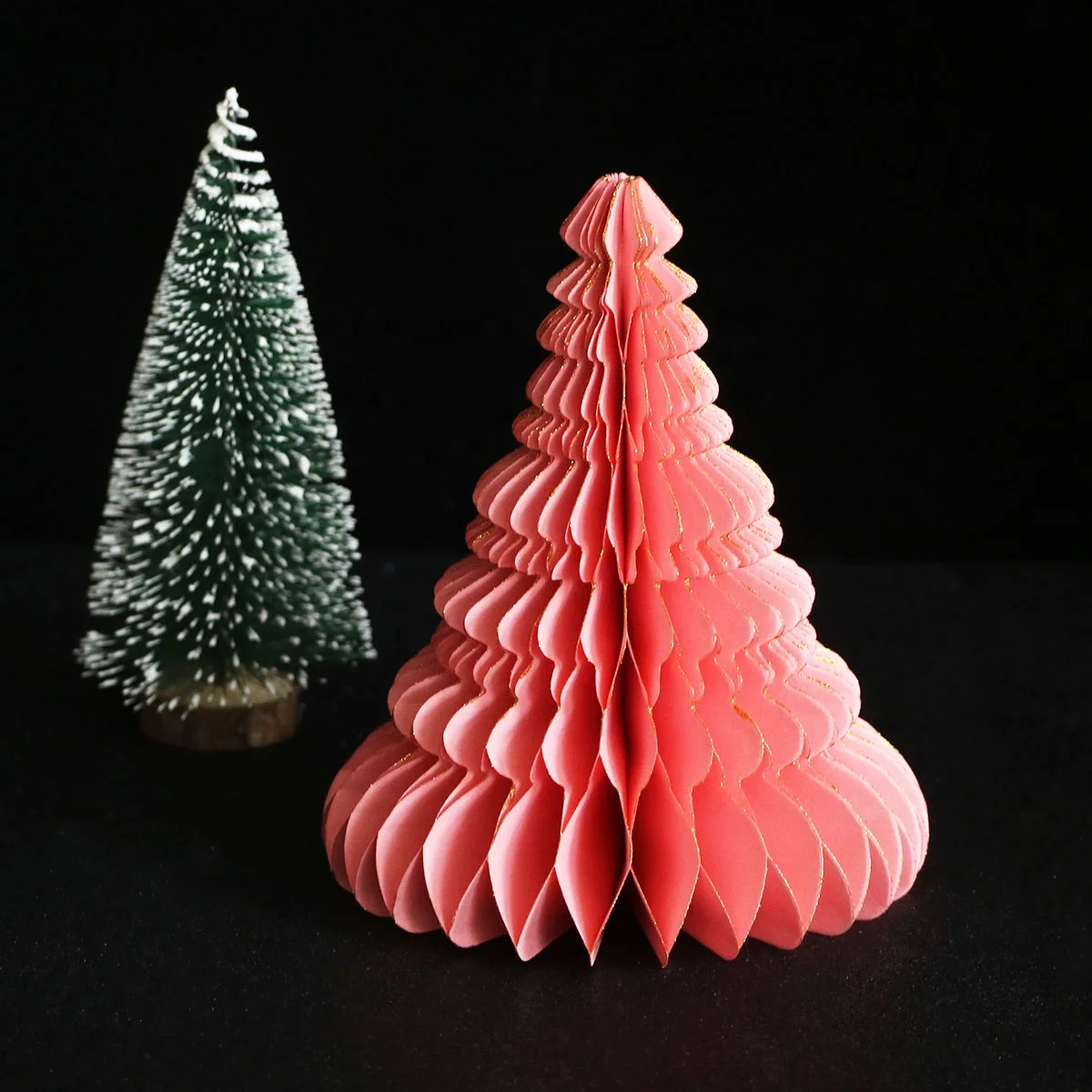 Umiss Handmade Christmas Paper Ornament Dekorations Christmas Paper Baubles Honeycomb Garland for Window Display Decoration
