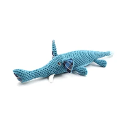 Dog animal toy corn kernels curve blue elephant shaped chew toys for dogs plush Interactive dog chew toy