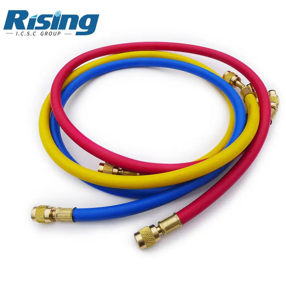 Hot Sale Custom-Made Packing manifold hose size refrigeration tool charging with ball valve air conditioner charging hose