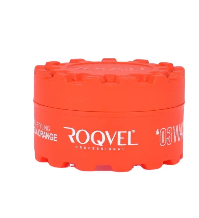 STRONG HOLD AQUA HAIR STYLING WAX 03 ORANGE ROQVEL HAIR GEL WAX EDGE CONTROL POMADE OEM BRANDING