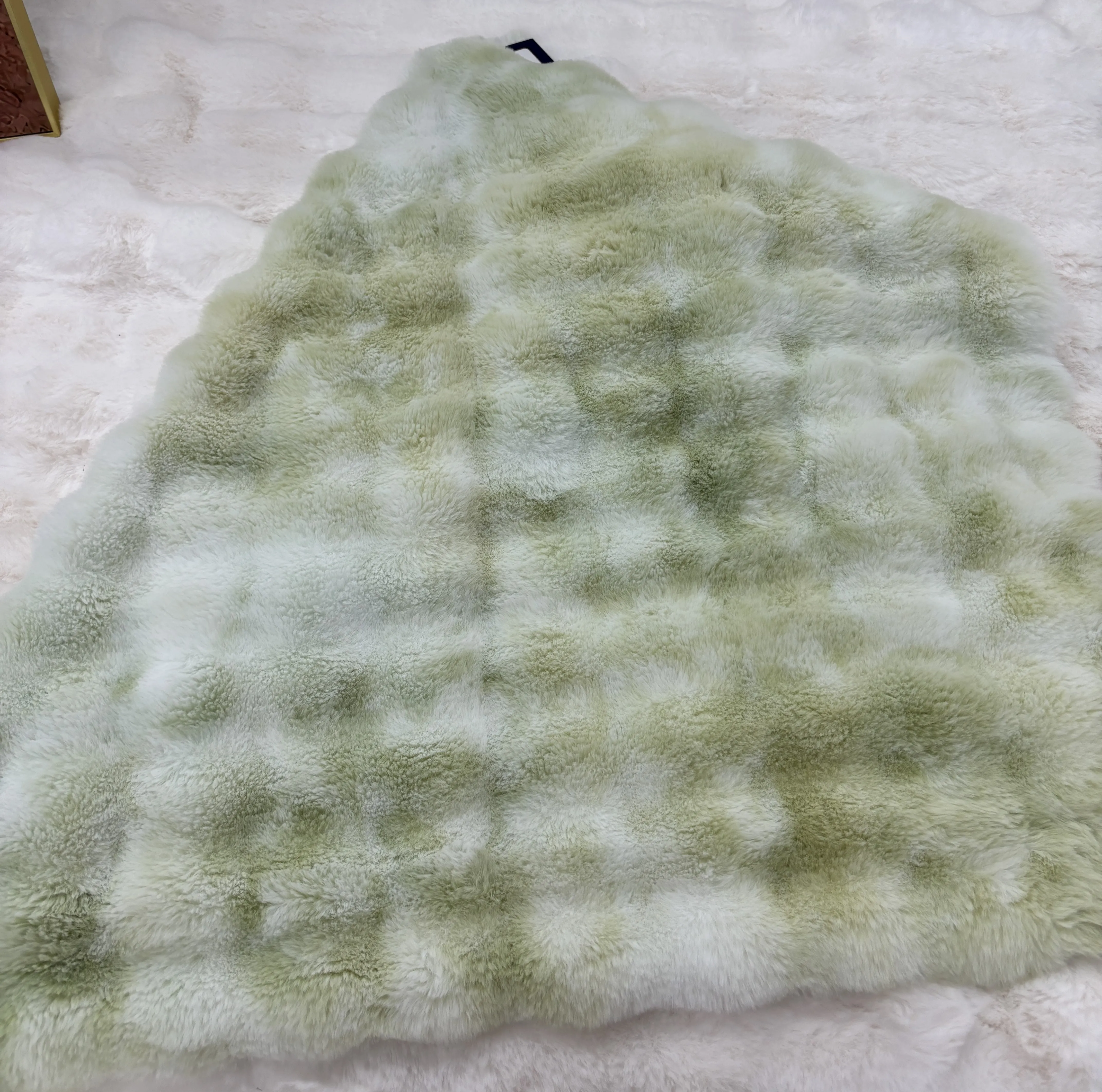 High quality knitted plush rabbit artificial wool carpet fabric toy home textile clothing fabric