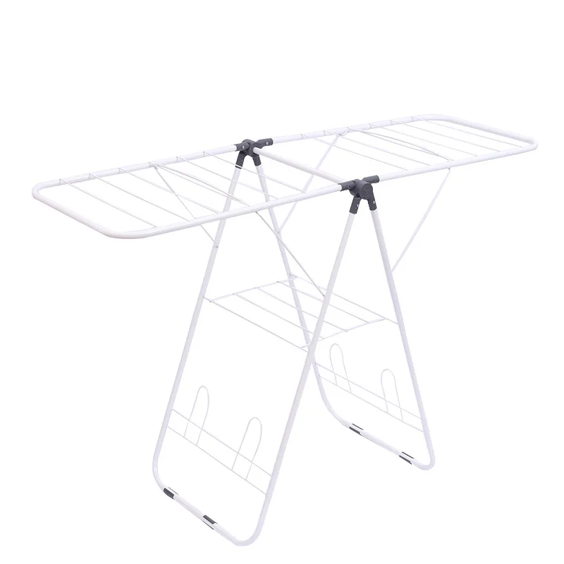 New Design Modern Style Space Saving Standing Folding Metal Iron Laundry Balcony Clothes Drying Rack clothes dryer rack