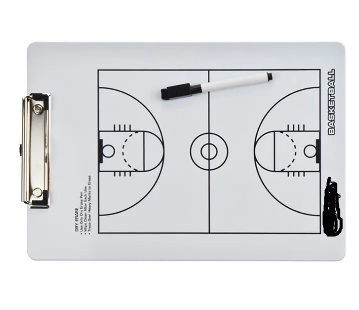 
PVC white custom design sports training coach basketball dry erase board 
