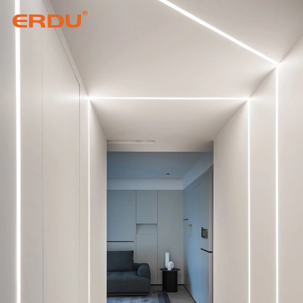 ERDU New Design Super Slim U Channel Flexible Surface Aluminium Led Profile For LED Strip Light