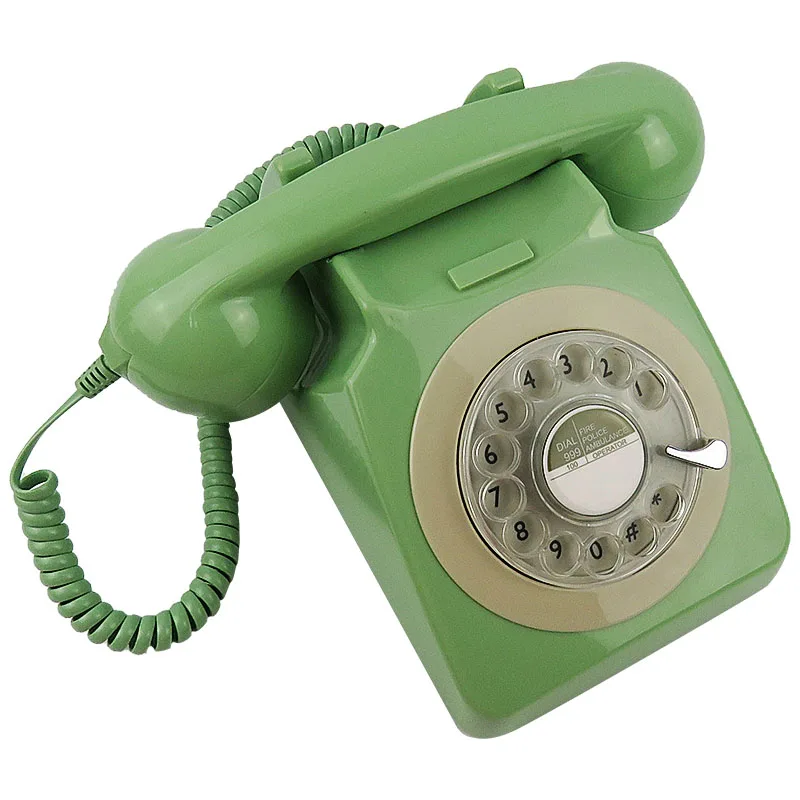 Antique Telephone Rotary Design Retro Landline Phone Corded Telephone