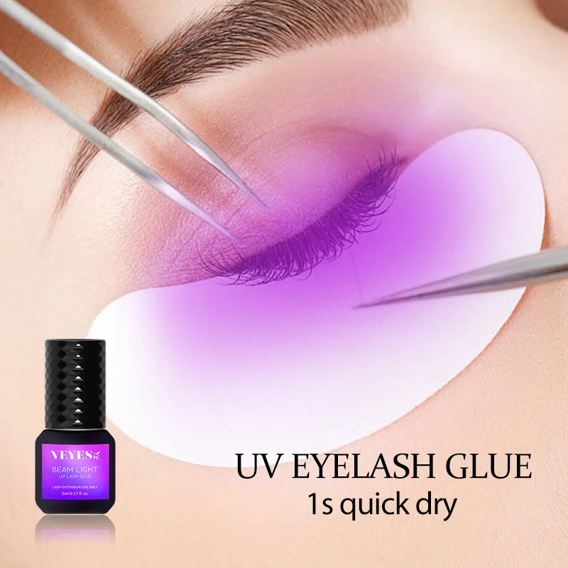 VEYES Inc. Quick Setting Waterproof UV Glue Lash Extension Fast Drying Strong Free Shipping Private Label Bottle Warehouse USA