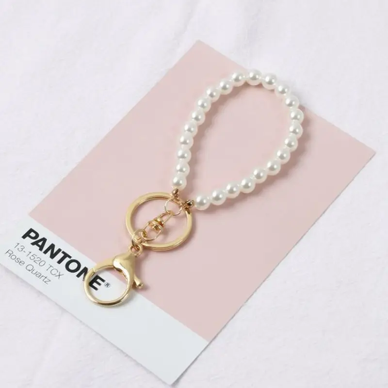 Роскошные женские красивые жемчужные бусины цепочка для ключей подвеска очаровательные подарки