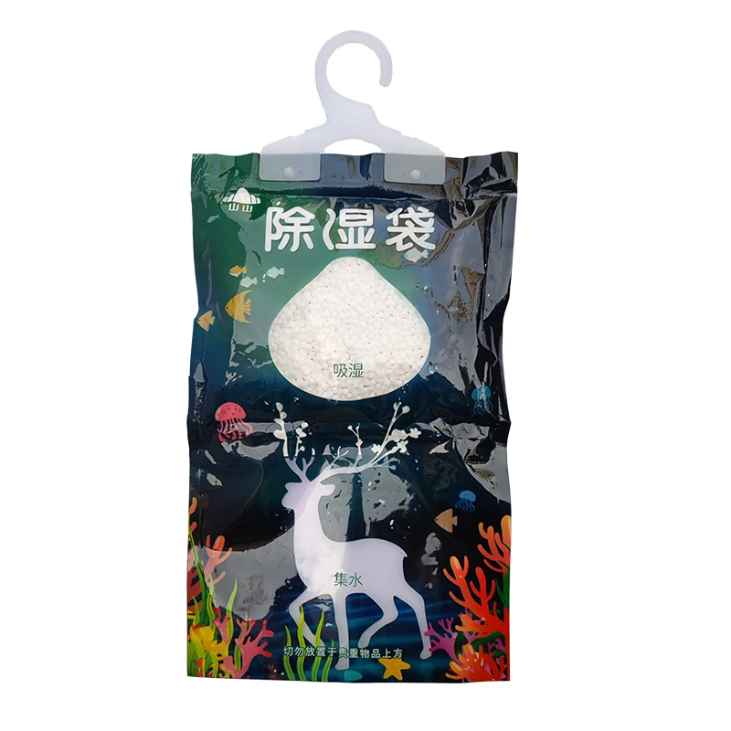 Household Disposable Hanging Air Dehumidifier Moisture Absorber Bag for Wardrobe Cabinet without Fragrance