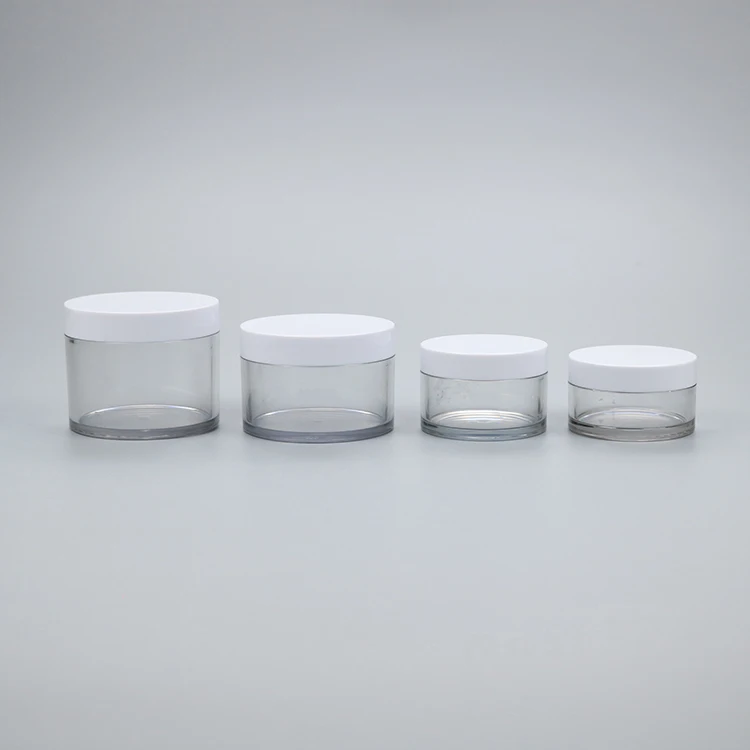 Custom 100g 150g 200g 250g Body Scrub PETG Plastic Clear Jar With Lid