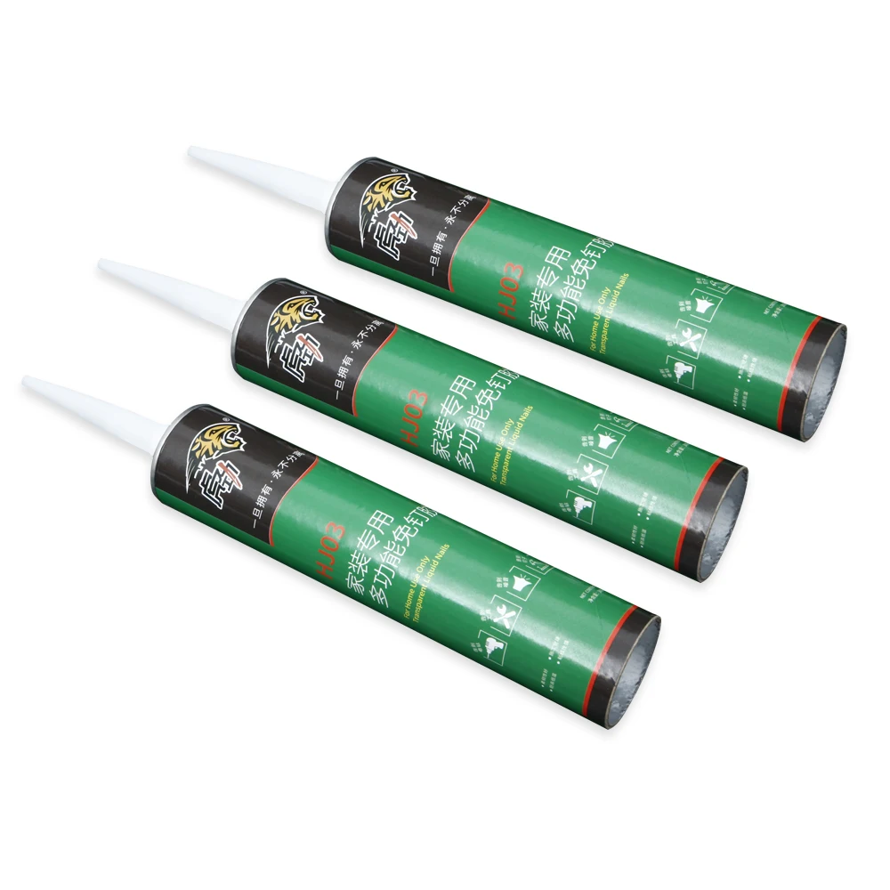 Factory Made White Super Sticky No More Nail Free Glue Liquid Adhesive Silicone Sealant