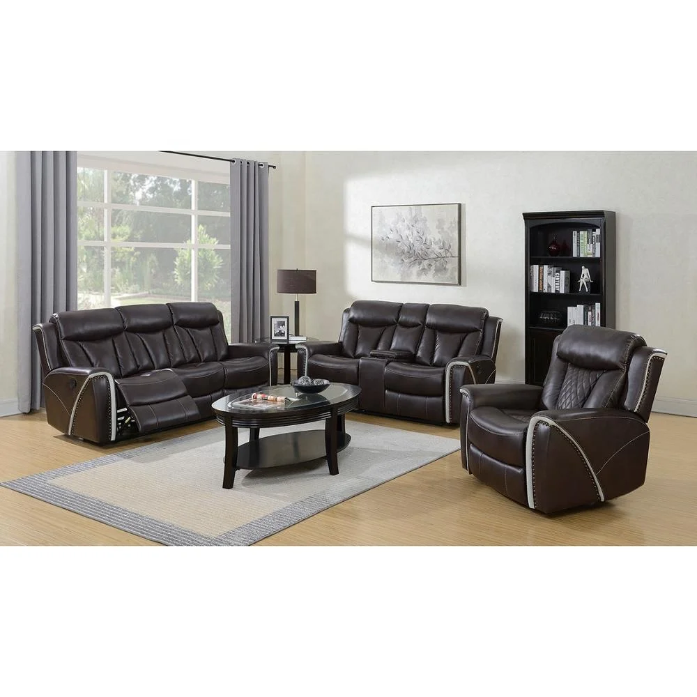 Fashion Sectional Air Leather Furniture Home Recliner Sofa Set Furniture for Living Room
