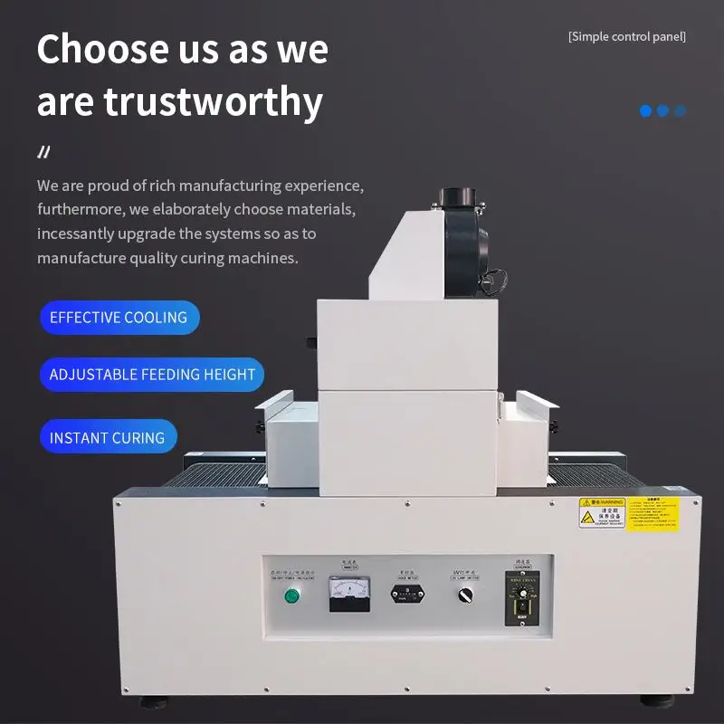 High Quality UV curing machine 3KW high power curing machine small UV glue machine