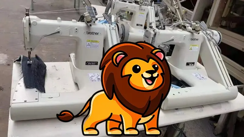 EXLION DIRECT DRIVE FOUR NEEDLE SIX THREADS FEED -OFF- THE -ARM INTERLOCK SEWING MACHINE JUKIS 35800 SEWING MACHINE