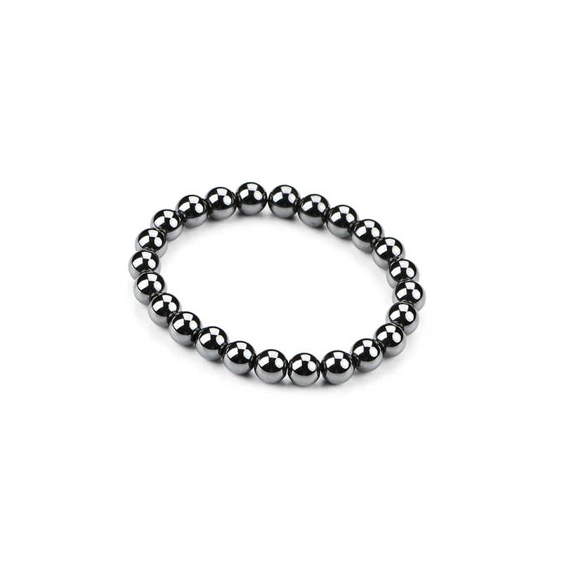 8mm Hematite Beads Bracelets Men Healing Crystal 7A Hematite Round Bracelet Jewelry for Women Gift