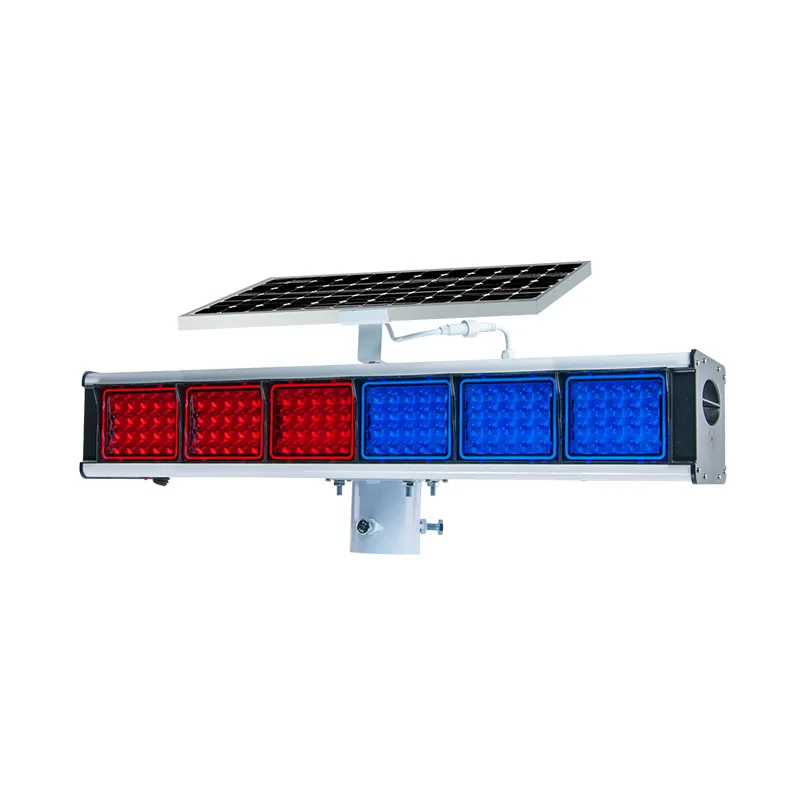 Emergency Traffic Light Solar Single Double Side Led Traffic Signal Warning Light