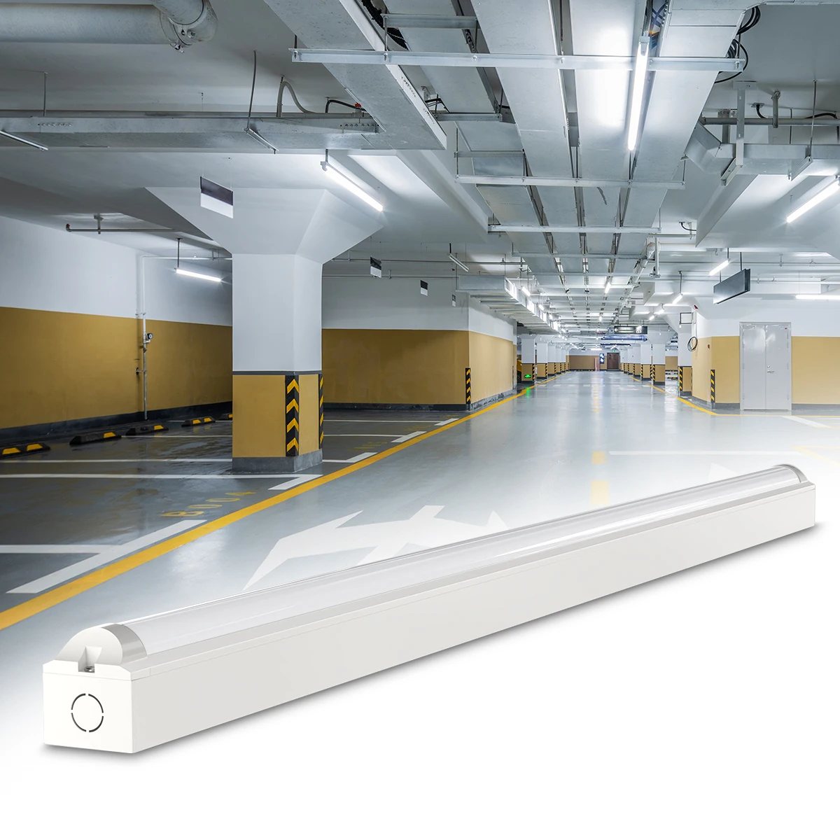 Free Sample ETL DLC Listed Hanging Lamp Tube Ceiling Mounted PC Housings 4ft 8ft Dimmable Triproof Led Linear Batten Light