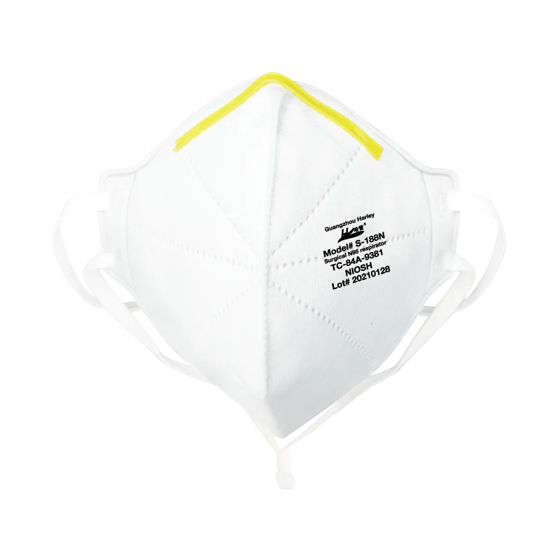Manufacture NIOSH N95 certified mask black disposable medical protective surgical face mask with head strap