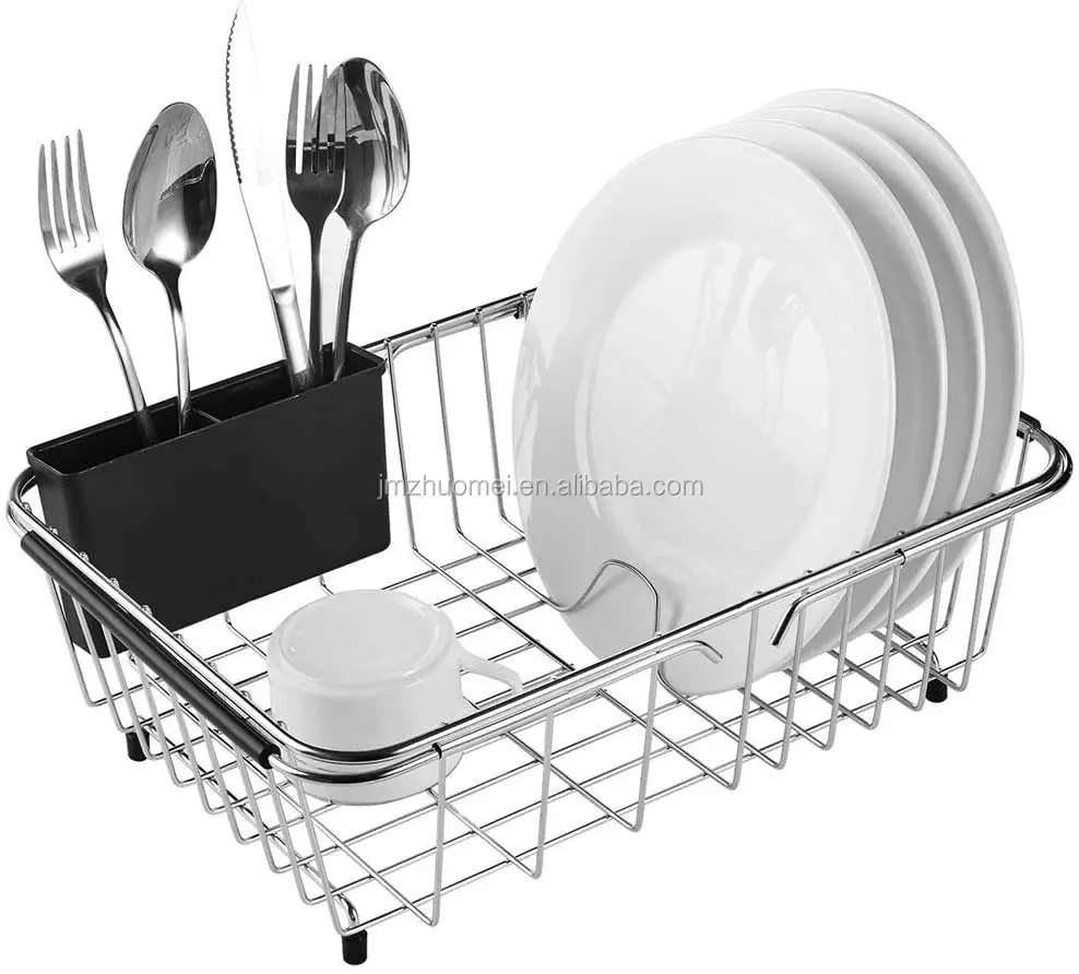 
Creative Good Price Wire Rack Dish Rack Stainless Steel Kitchen Dish Drainer Cup Dish Organizer 