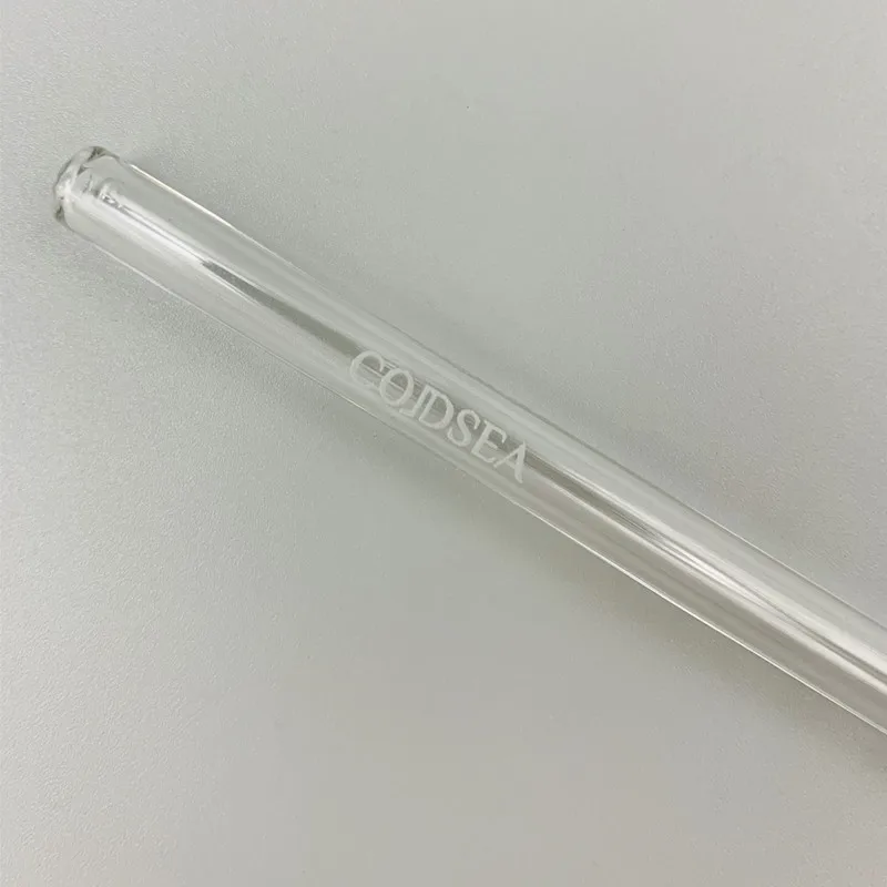 Sustainable Eco Friendly Products Custom Color Reusable Glass Drinking Straws With Logo
