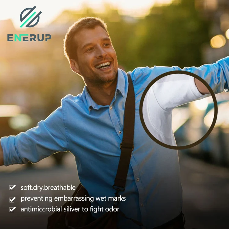 Enerup OEM/ODM Hydro-shield White O-neck Cotton Short Sleeve Shirts Mens Sweatproof Undershirt T Shirt