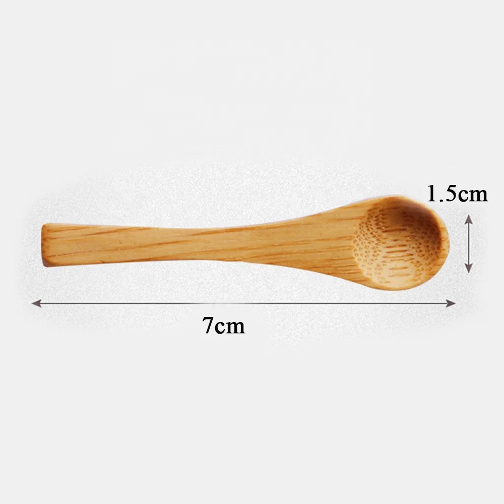 Ecofriendly Reusable Mini Bamboo Spoon Wooden Bamboo Tea Coffee Salt Sugar Spoon Baby Feeding Cutlery Natural Small Bamboo Spoon