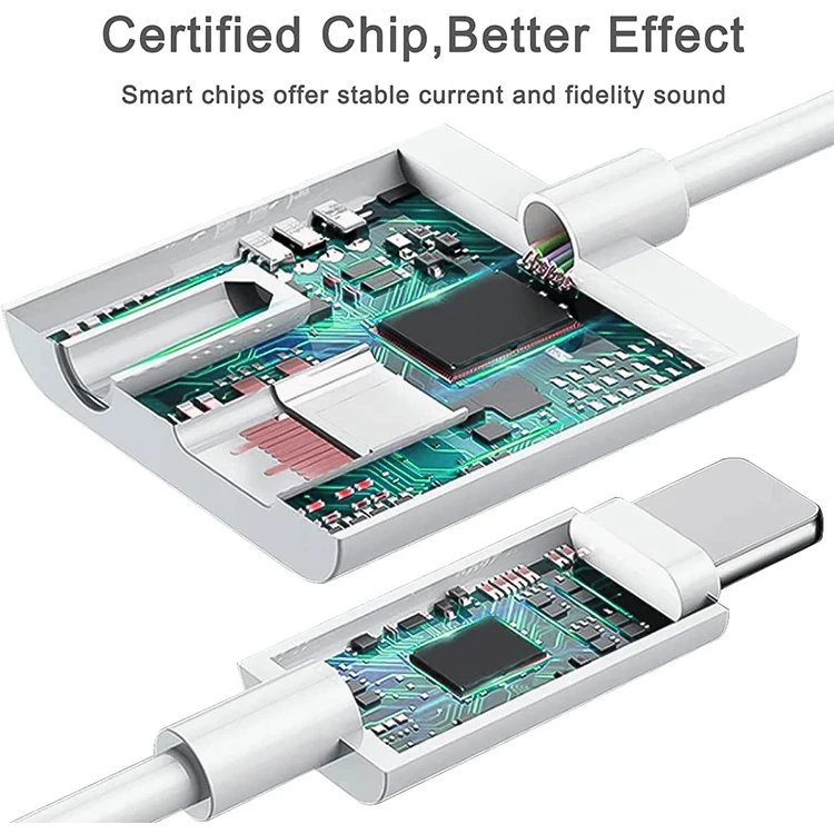 Export hot products HANPU 2 in 1 3.5 mm headphone jack adapter for lightning to 3.5mm headphone jack audio charge adapter
