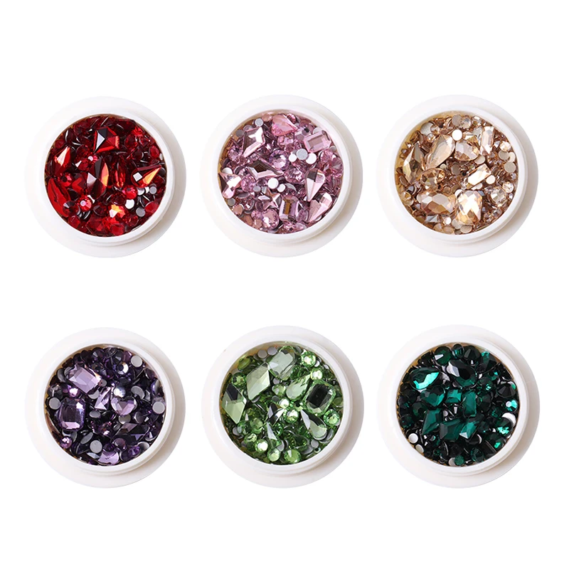 ROSALIND easy to apply 3d nail design stones factory price manicure tools private label shiny rhinestones for wholesale