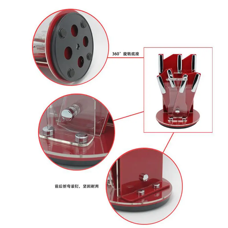 Custom Design Kitchen Knife Display Stand Acrylic Knife Organizer Box