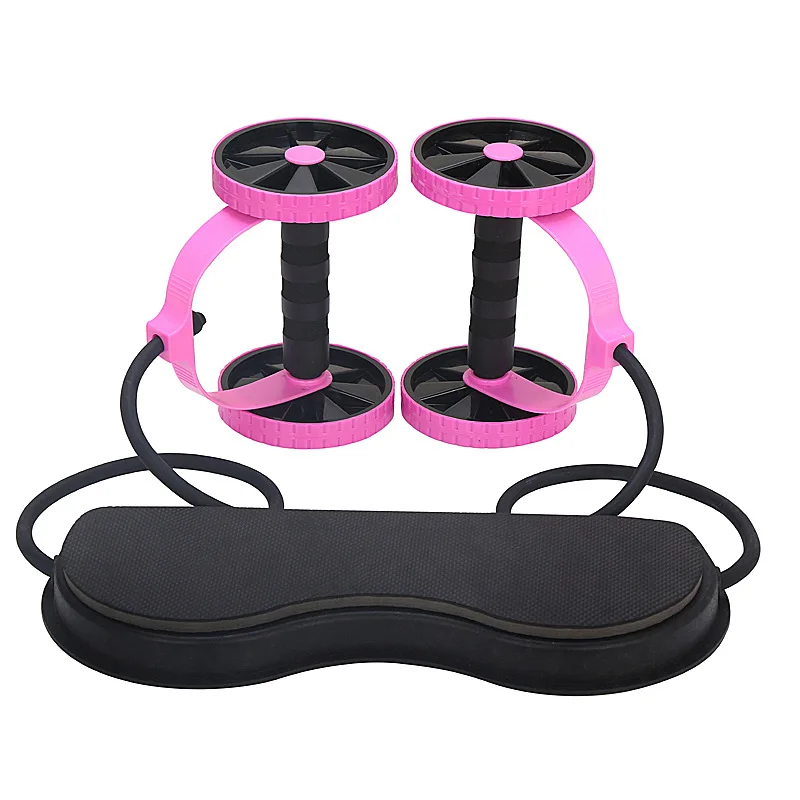 
Abdominal Muscle Exerciser Relaxed Fitness Gym Equipment Multi-Function Fitness Equipment Abdominal Double Rolling Wheel 