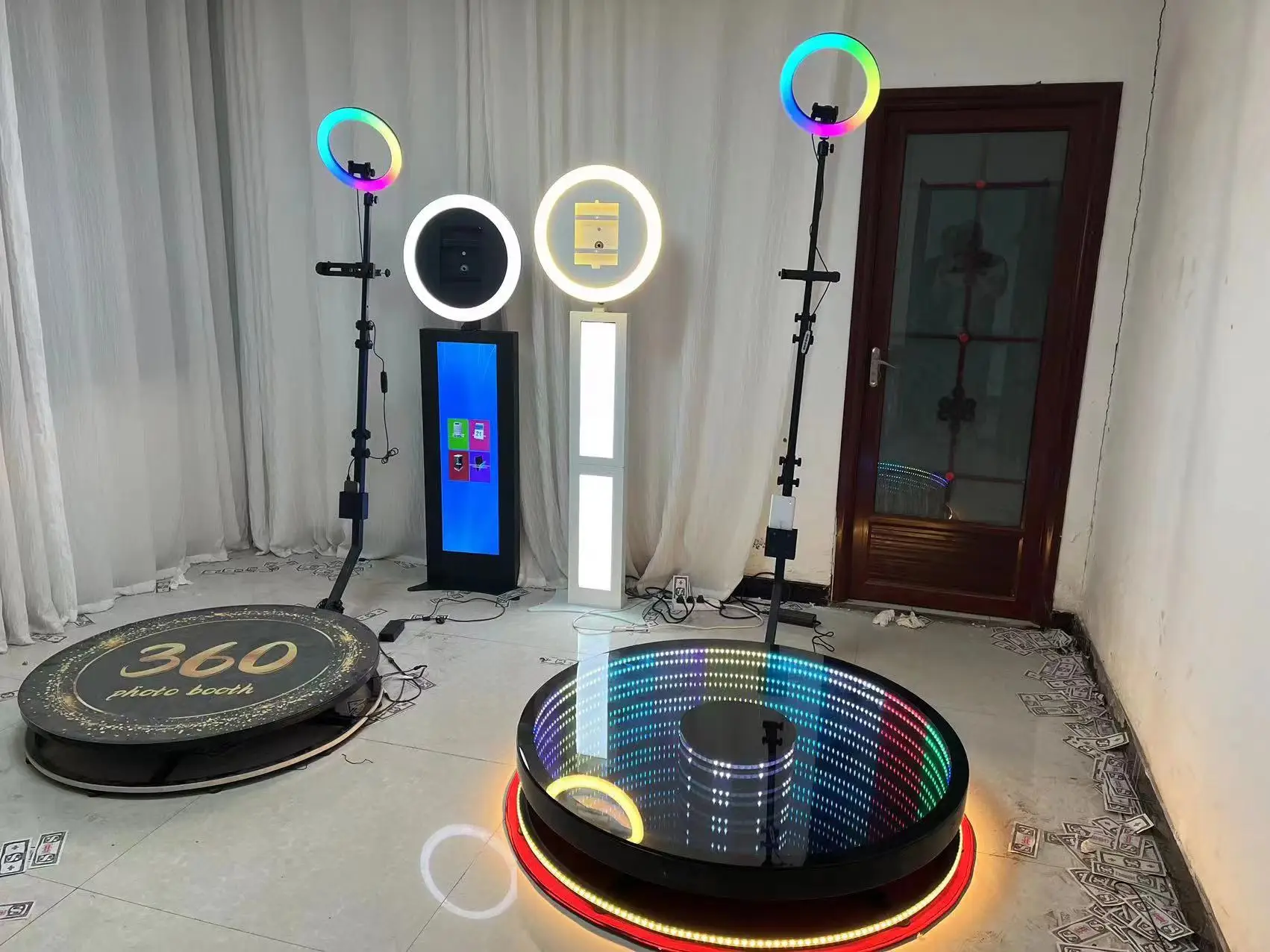 New Automatic Portable Ipad Video Camera 360 Photo Booth Software For Wedding Party 360 Photobooth No Noise Slow Motion Rotating