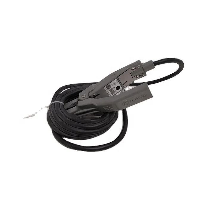 Static grounding and earthing clamps with alarms